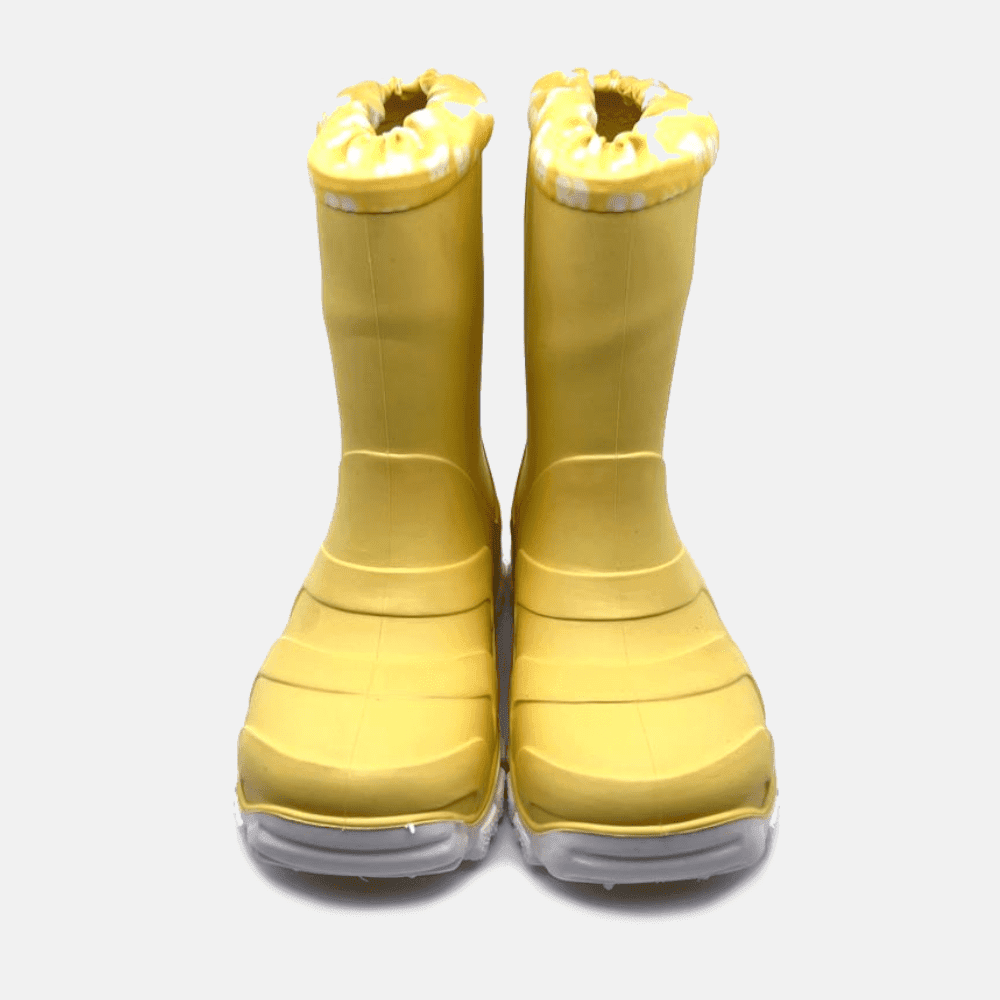 Frontblick auf die gelben Elefanten JellyJanne Gummistiefel in Größe 20