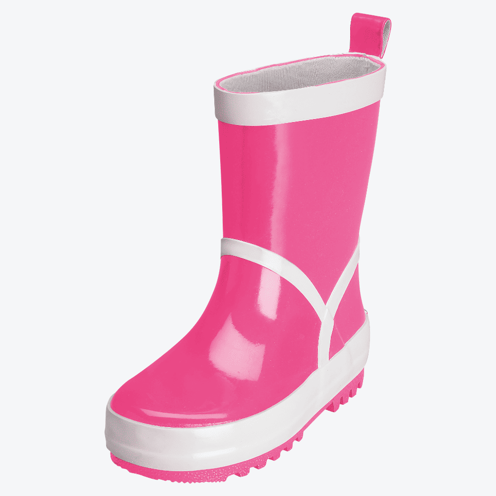 Playshoes Gummistiefel Classic in Pink – stilvolle, wasserdichte Kinder-Regenstiefel mit rutschfester Sohle und praktischem Zugband für einfaches Anziehen.