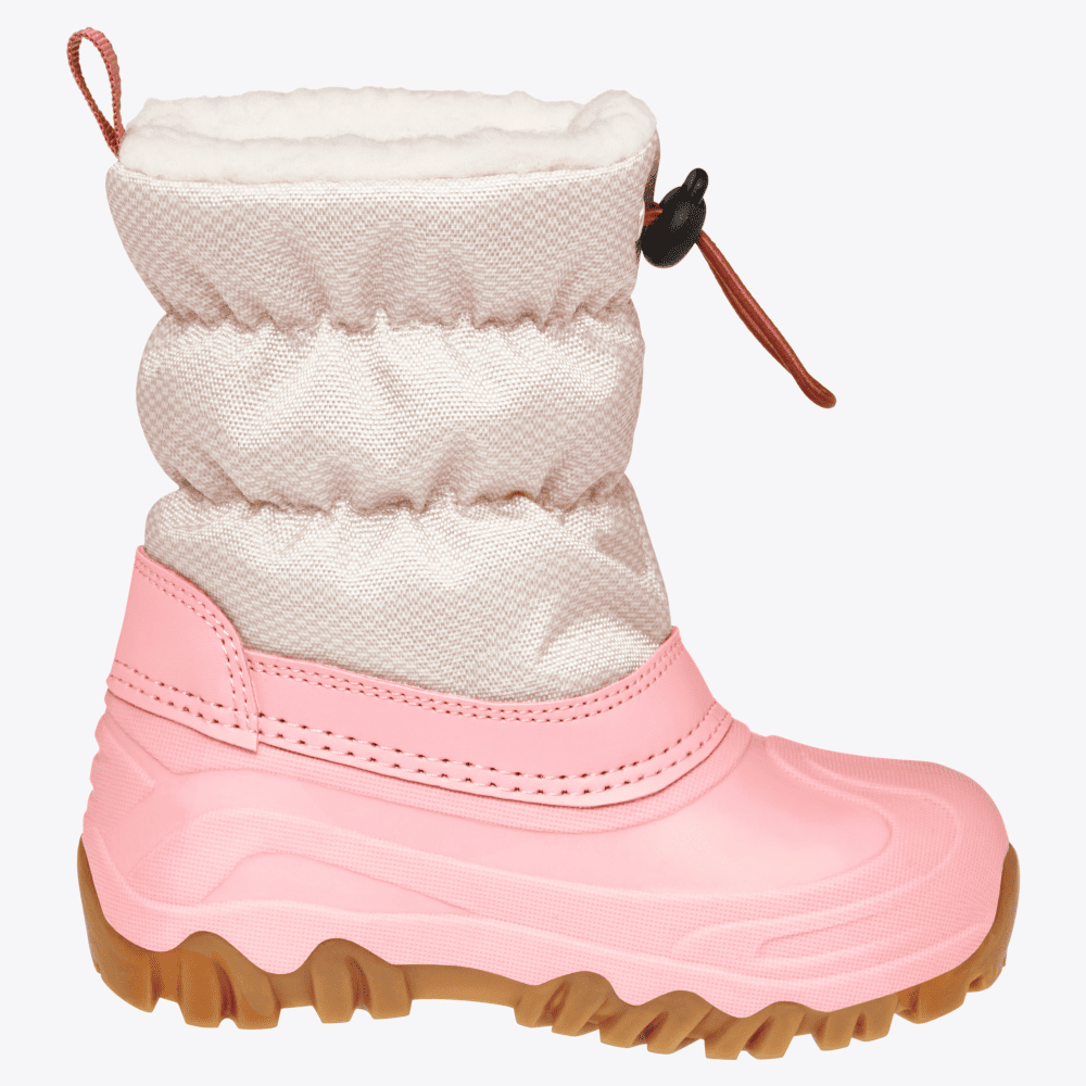 Playshoes Winterstiefel - Winter-Bootie Uni - Rosa, robuster Kinder Winter-Bootie mit Zugband und Stopper, rechte Seitenansicht